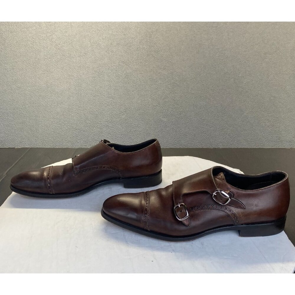 Franceschetti Pebble Leather Double Monk Strap Captoe Size 42 X  EU